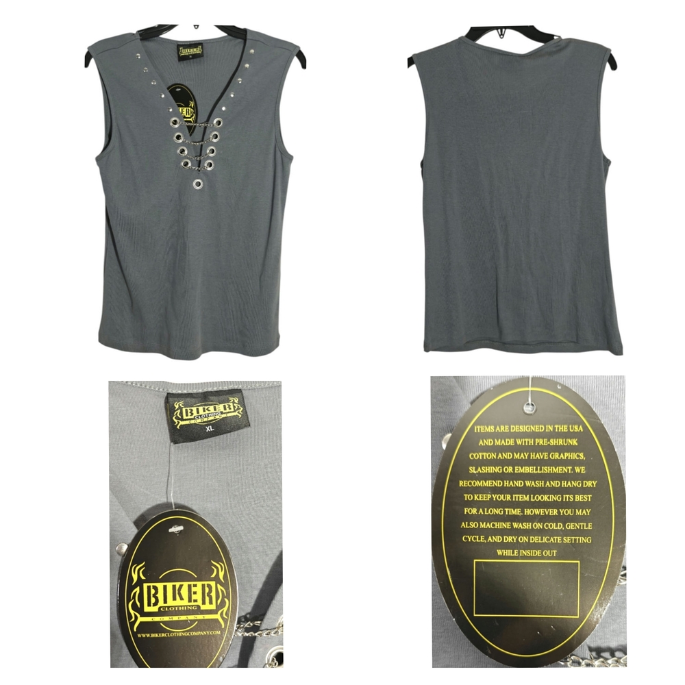 Women's Gray Muscle Tee
